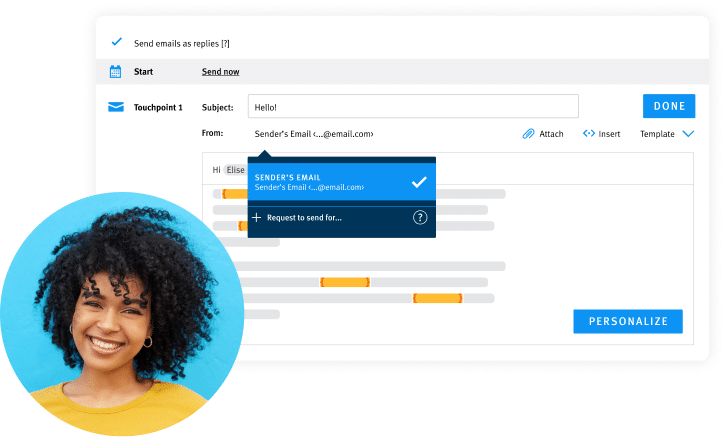 Advanced Nurture Personalized email screen